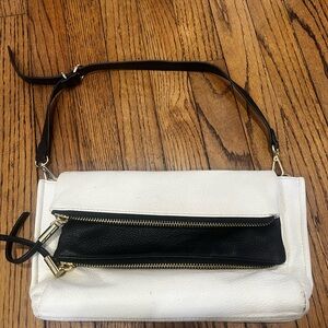 White and Black Leather Bag - Vince Camuto